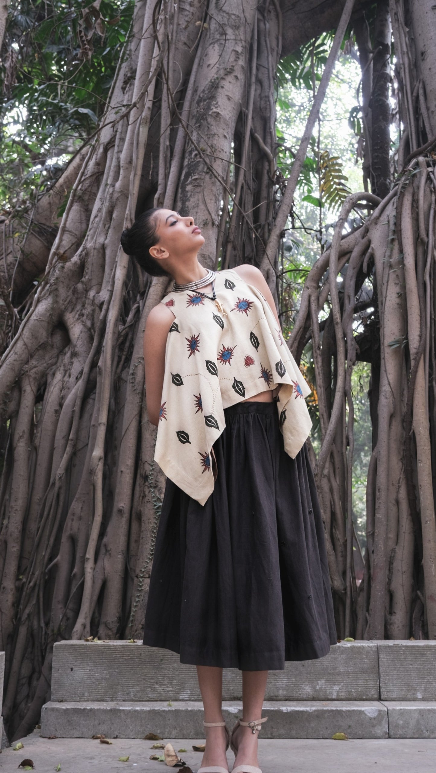 Karungali Gathered Skirt